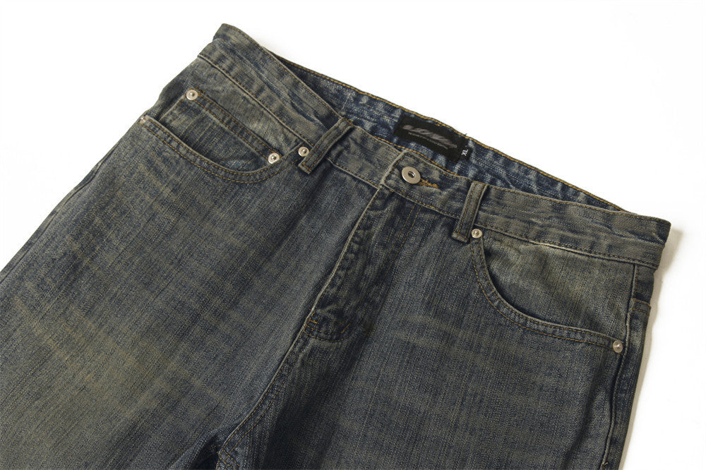 American Retro Drooping Straight Jeans For Men
