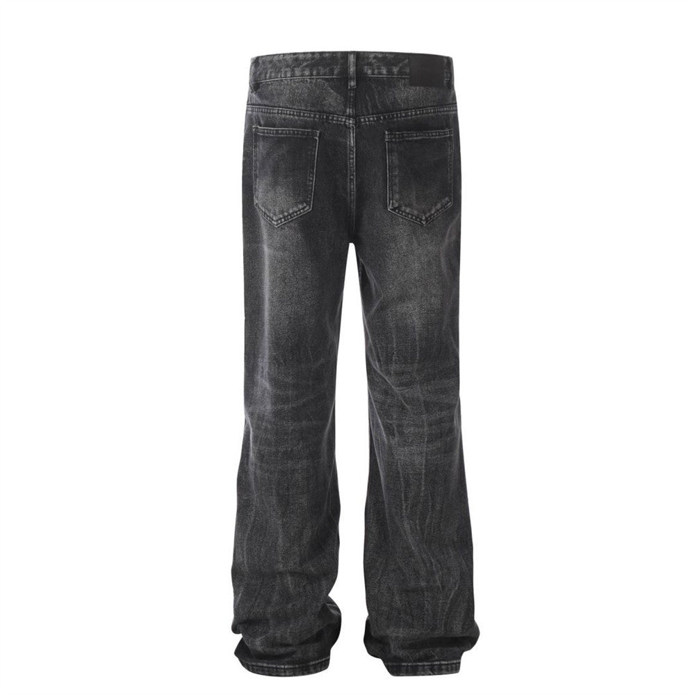 Old Washing Water Wide-leg Jeans Men