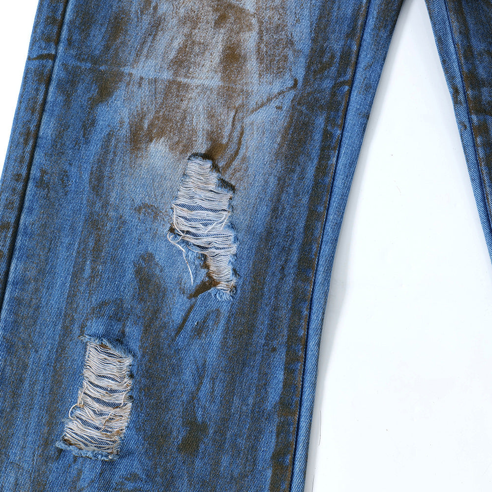 Fashion Holes Jeans For Men And Women