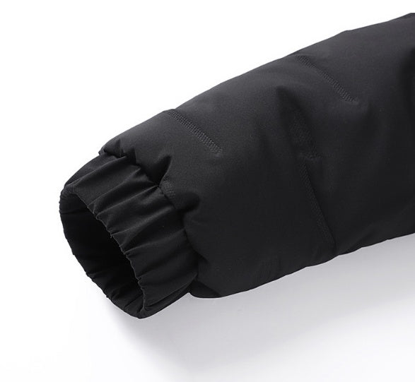Men's down cotton winter hooded padded jacket