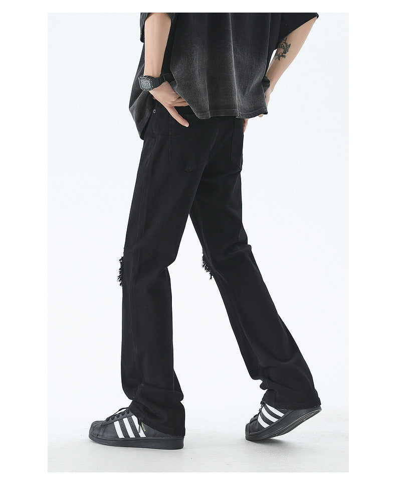 Fashion Retro American Ripped Jeans Men