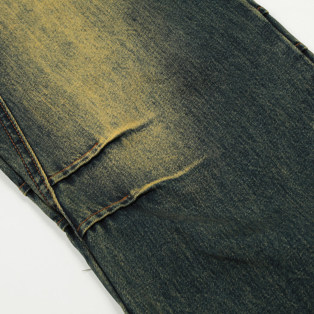 Retro Washed And Worn Jeans For Men