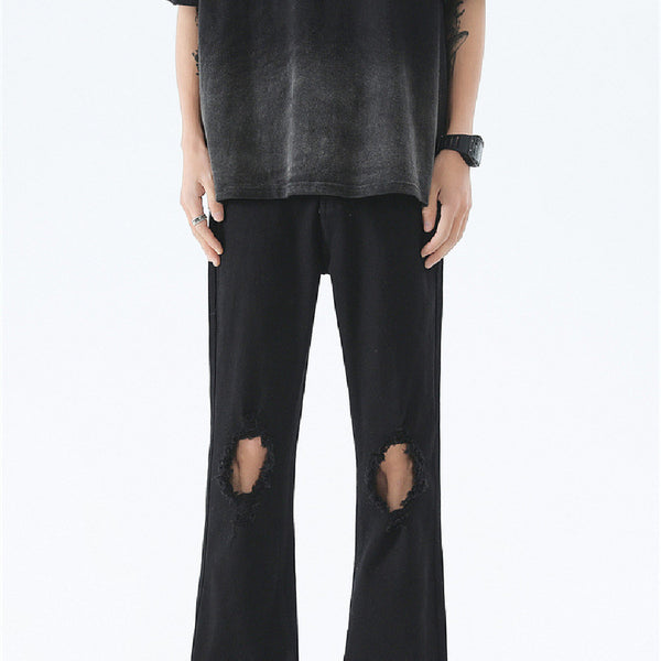 Fashion Retro American Ripped Jeans Men