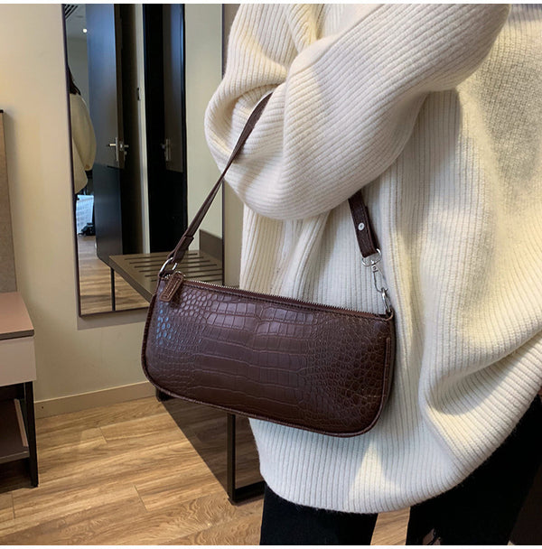 Stone pattern art handbag