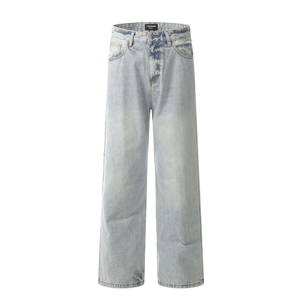 American Retro Wash Light-colored Jeans Men