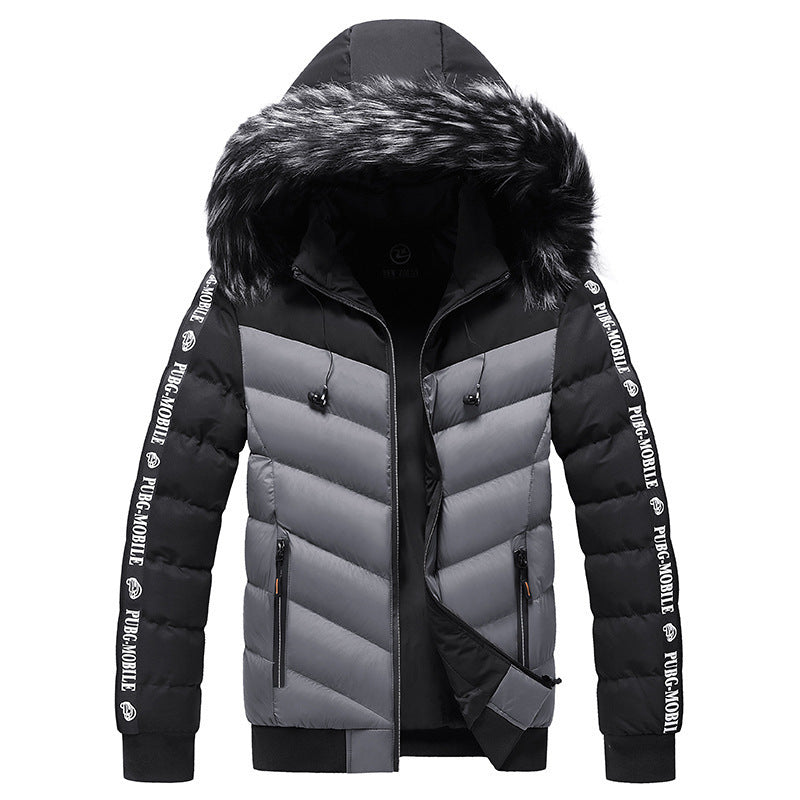 Hooded jacket men's thick warm cotton jacket