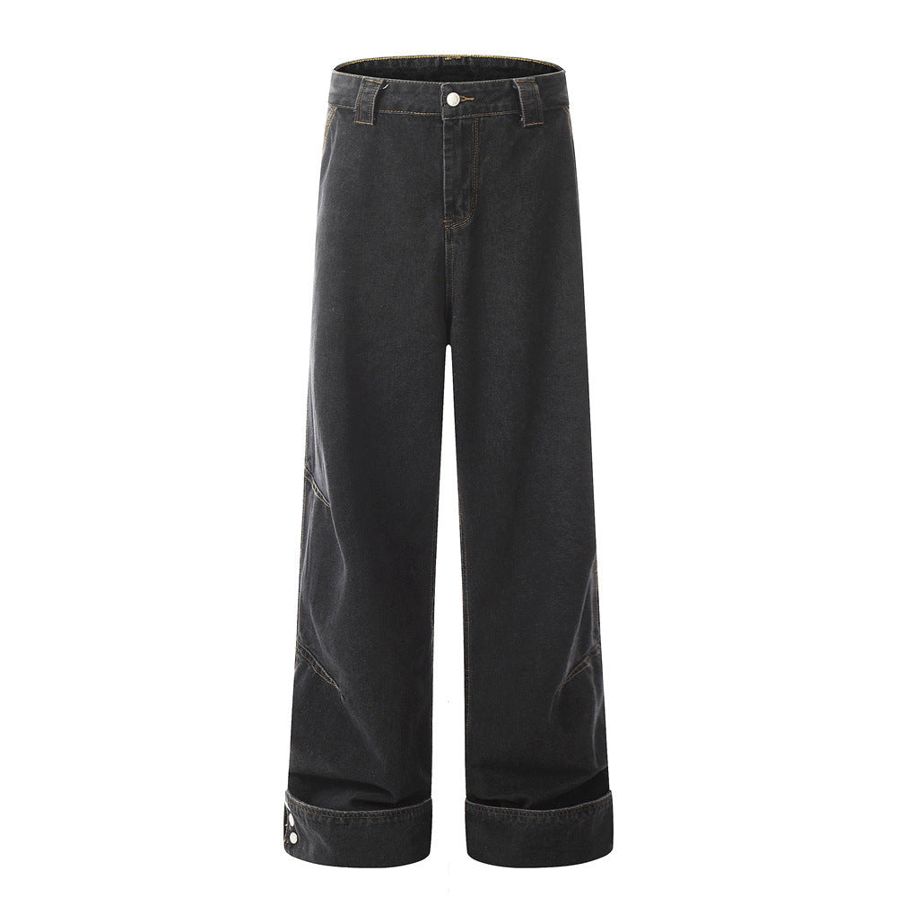 Fashion Loose Cool Wide Leg Jeans Men