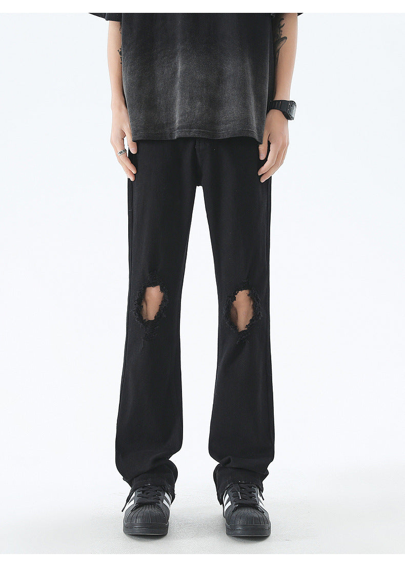 Fashion Retro American Ripped Jeans Men