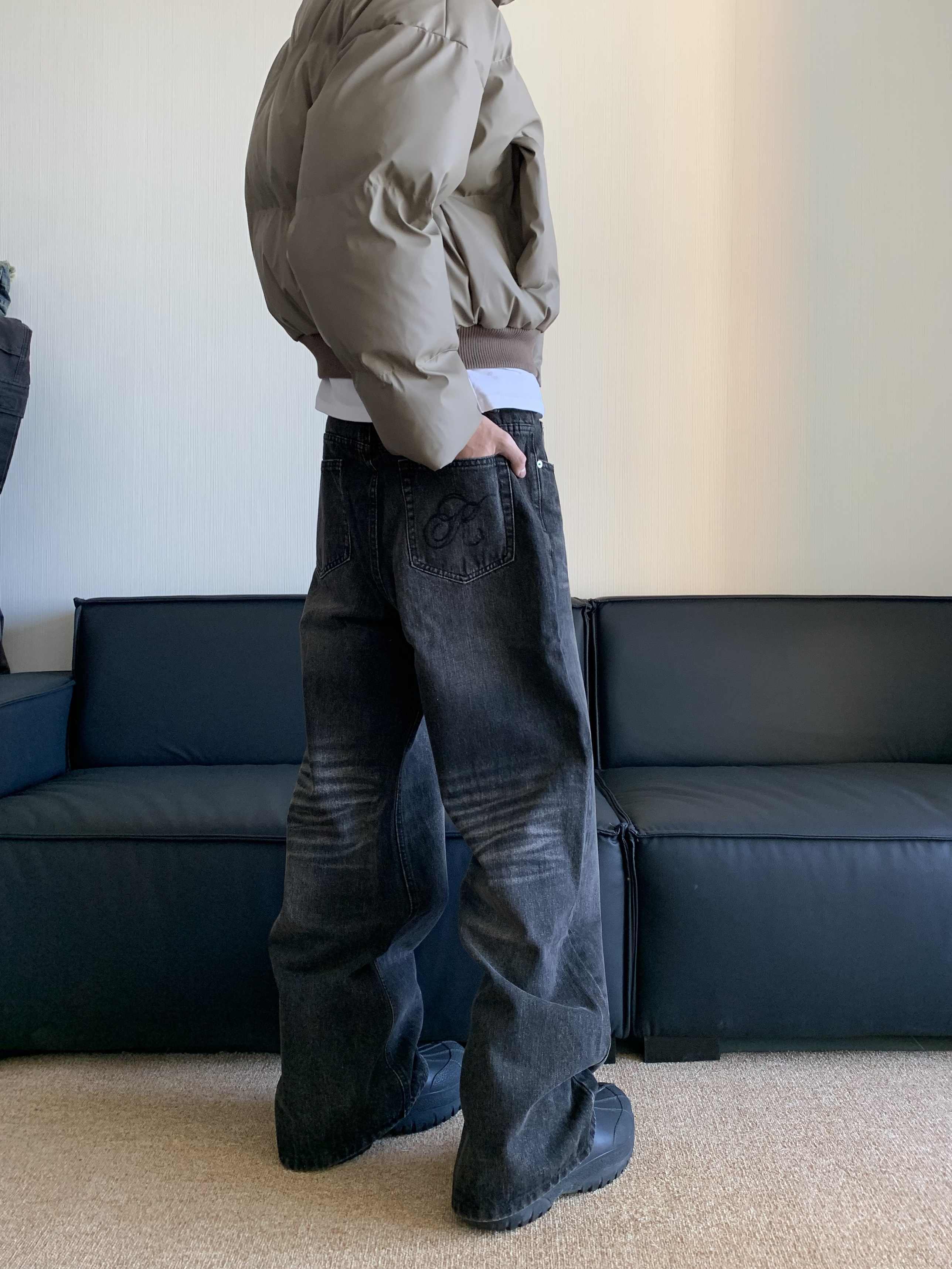 Simple Retro Jeans American High Street