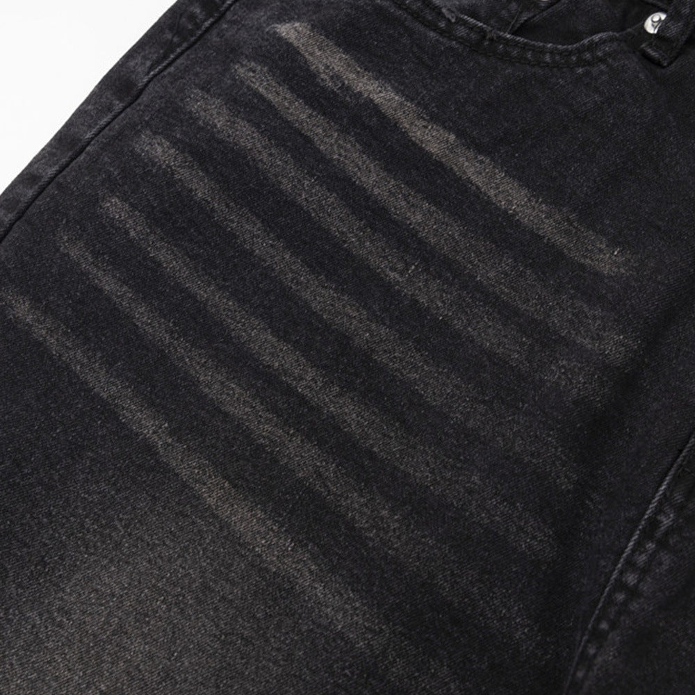 Fashion Washed Loose Wide Leg Jeans Men