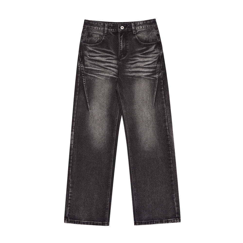 Fashion Wash Distressed Straight Jeans For Men