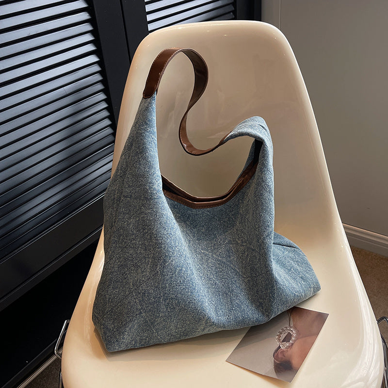 Casual Soft Top Denim Handbag