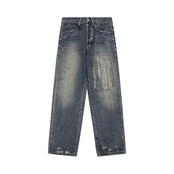 Fashion Personality Distressed Worn Jeans For Men