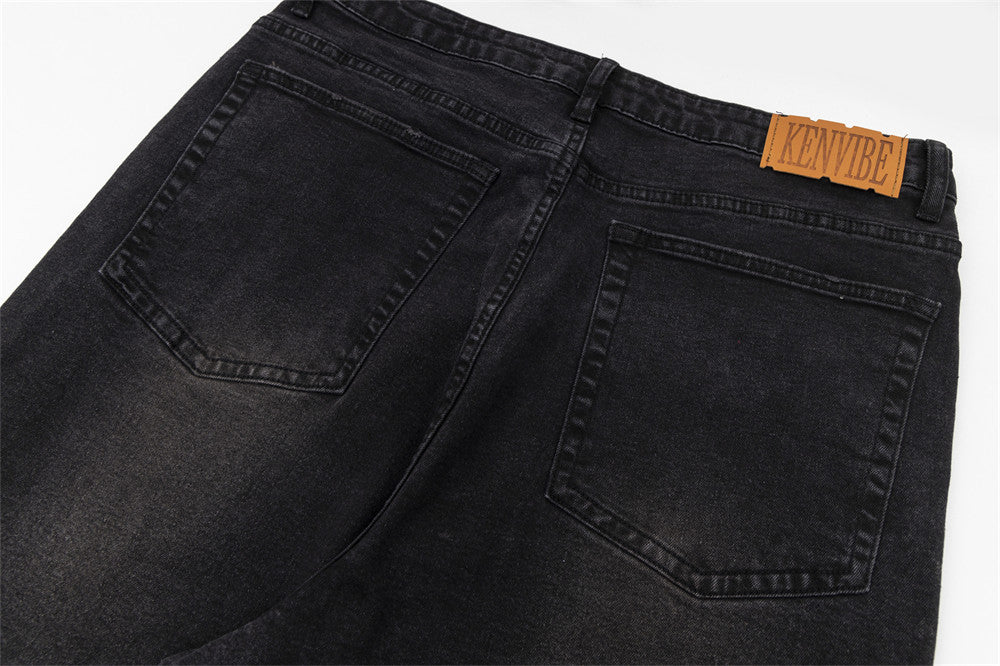 Fashion Washed Loose Wide Leg Jeans Men