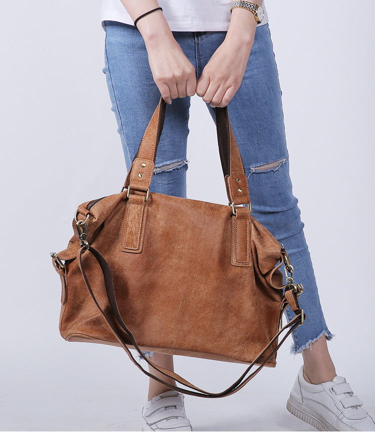 Korean fashion cowhide lady handbag