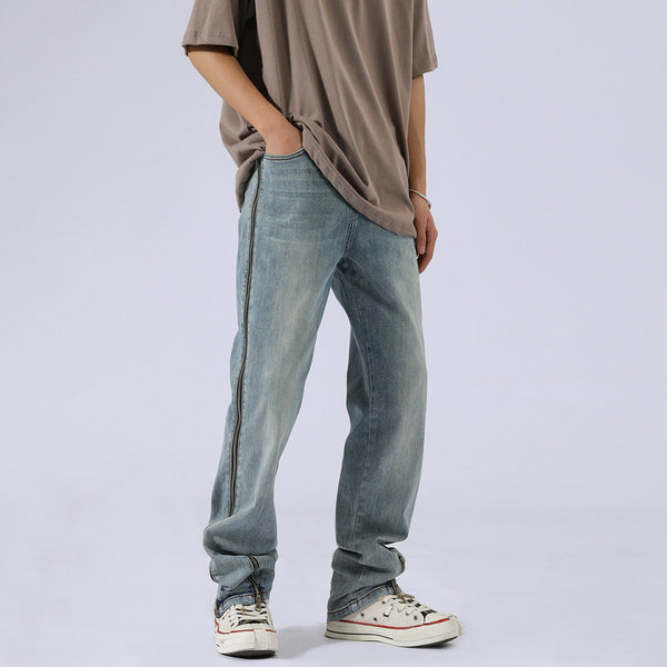 Fashion Personalized Washed Worn Jeans Men