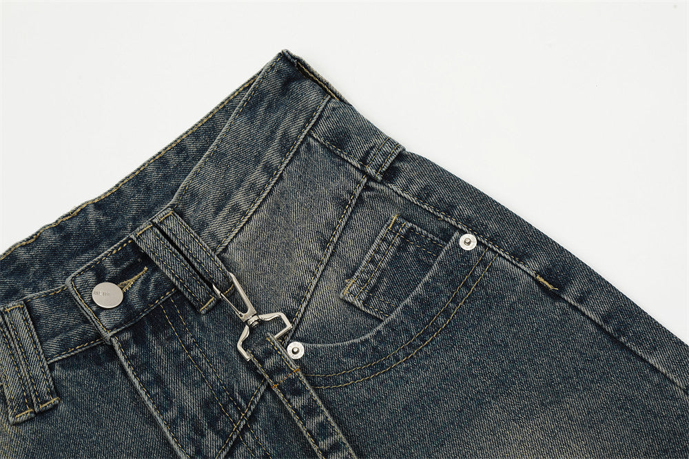 American Style Loose Wide Leg Jeans For Men