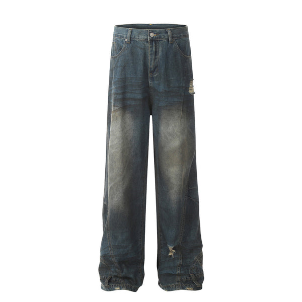 Waste Soil Wind Dirty Worn Jeans Men