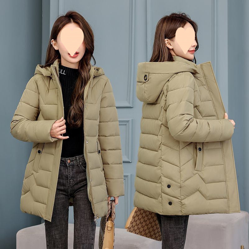 Mid-length Slim Fit Slimming Winter Women's Cotton Clothes