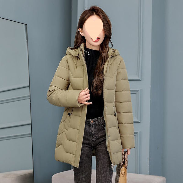 Mid-length Slim Fit Slimming Winter Women's Cotton Clothes
