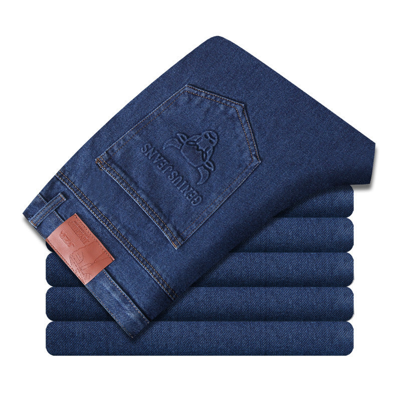 Men's Jeans Cotton Non-stretch Wear-resistant Work Pants Straight-leg Pants