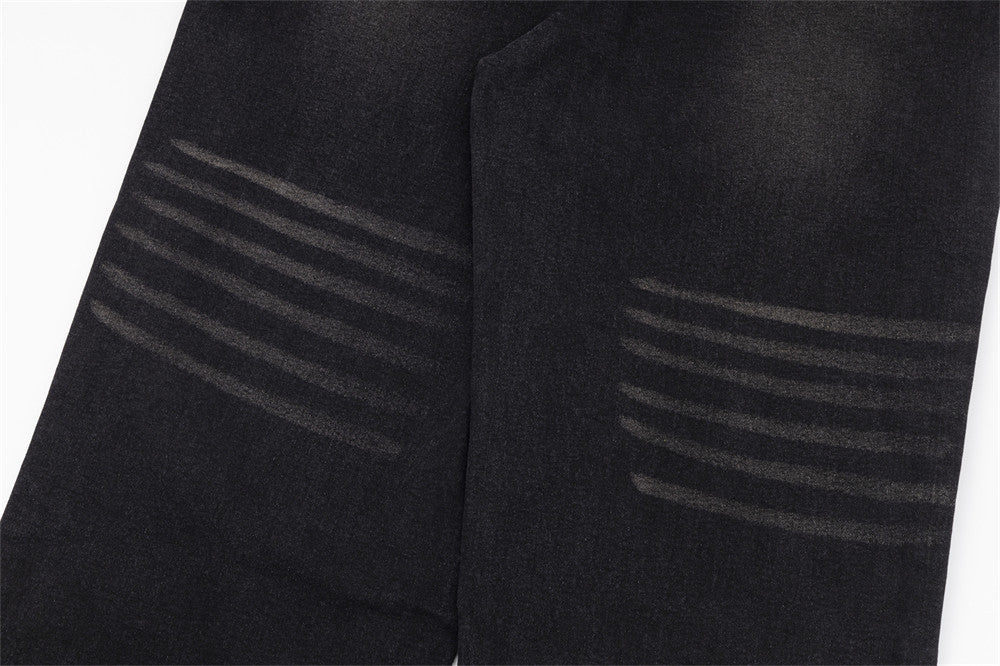 Fashion Washed Loose Wide Leg Jeans Men