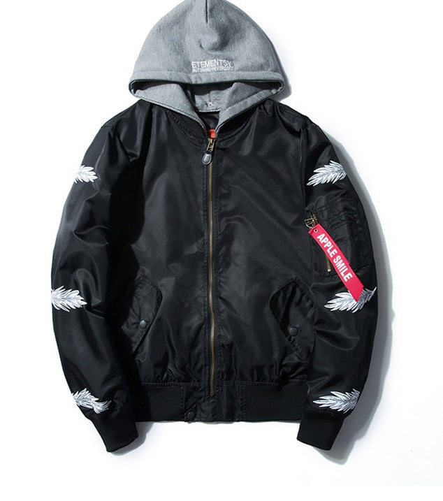 Japanese youth embroidery Harajuku style men's outer pilot jacket