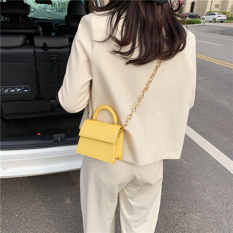Stone grain Simple handbag