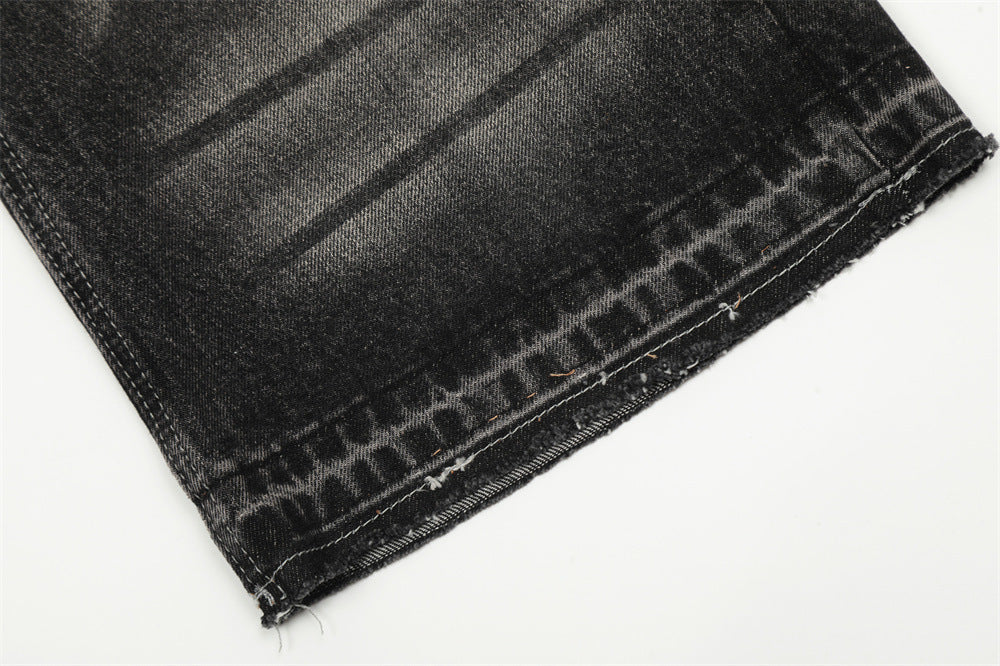 Vintage Washed Cat Beard Indentation Jeans For Men