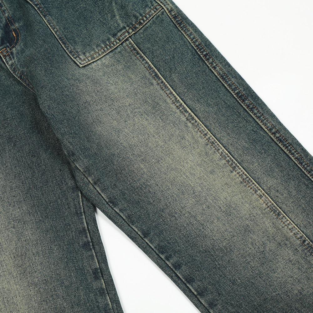 Simple Washed And Worn Jeans For Men