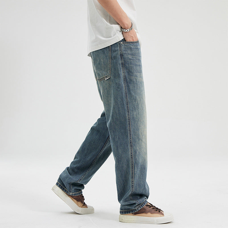 Fashion Summer Thin Ice Silk Jeans Men