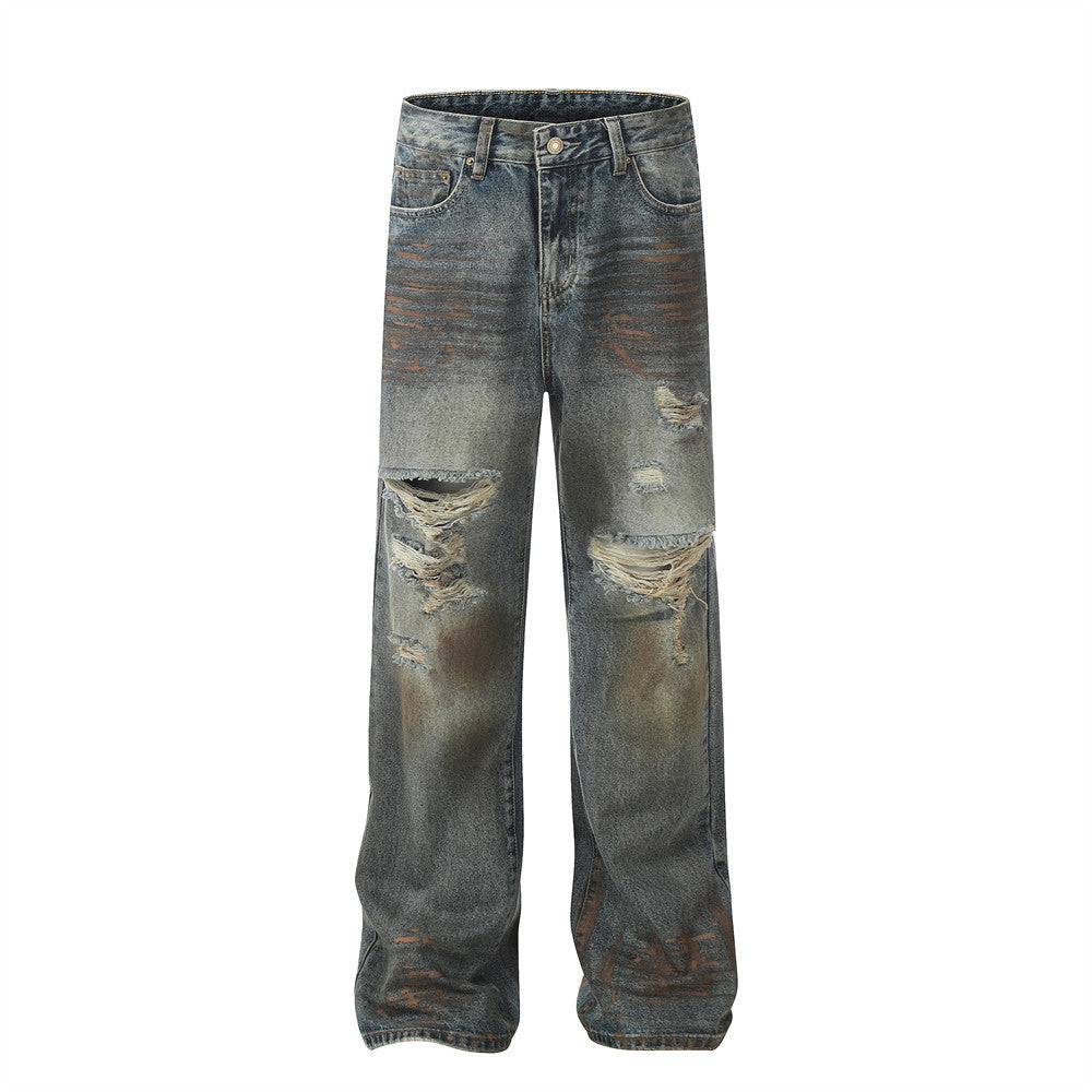 Heavy Industry Ripped Dirty Jeans Men