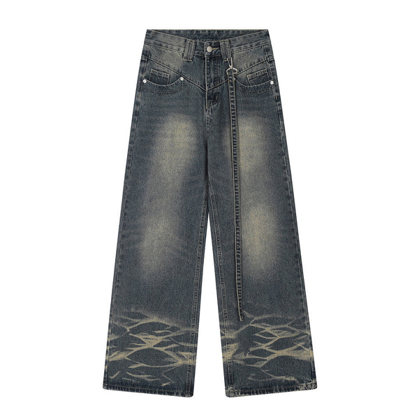 American Style Loose Wide Leg Jeans For Men