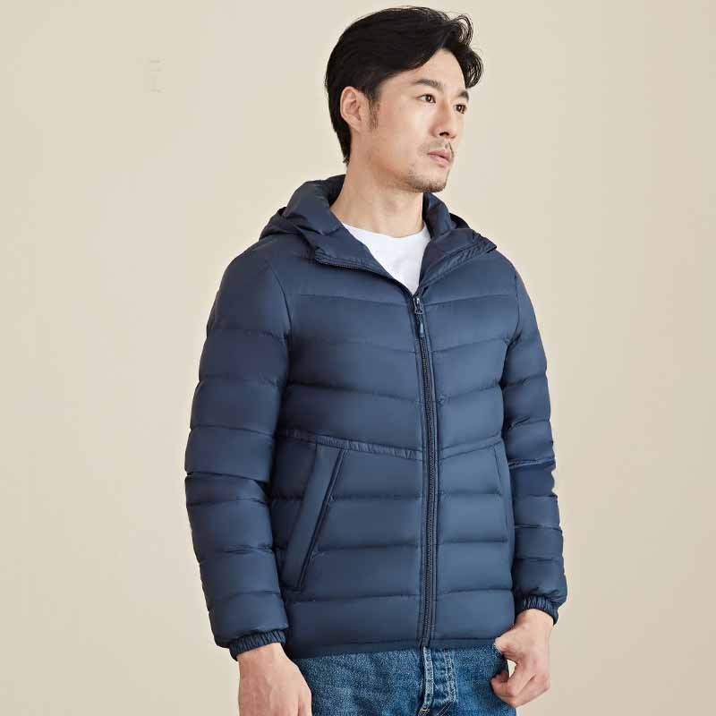 Men's Hooded Lightweight Short Down Jacket