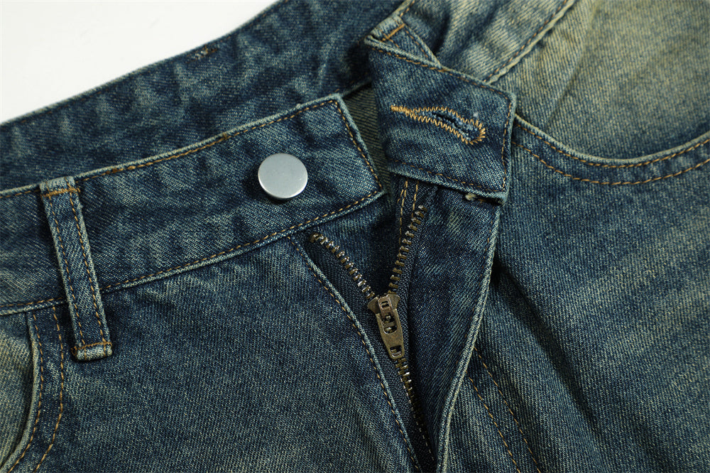 American Retro Washed Bright White Jeans Men