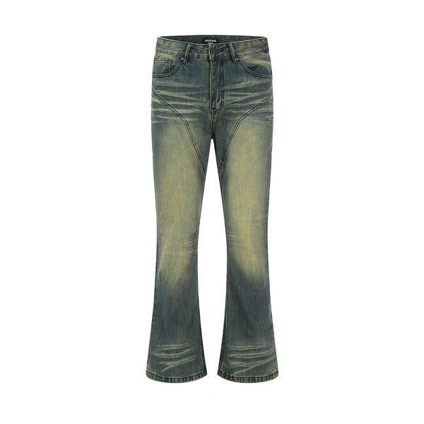Washed Contrast Color Skinny Jeans For Men