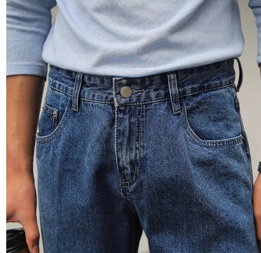 Mr. Lu San's Japanese Harajuku Daily Nine Point Jeans Korean Edition