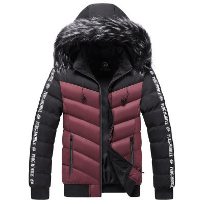 Hooded jacket men's thick warm cotton jacket