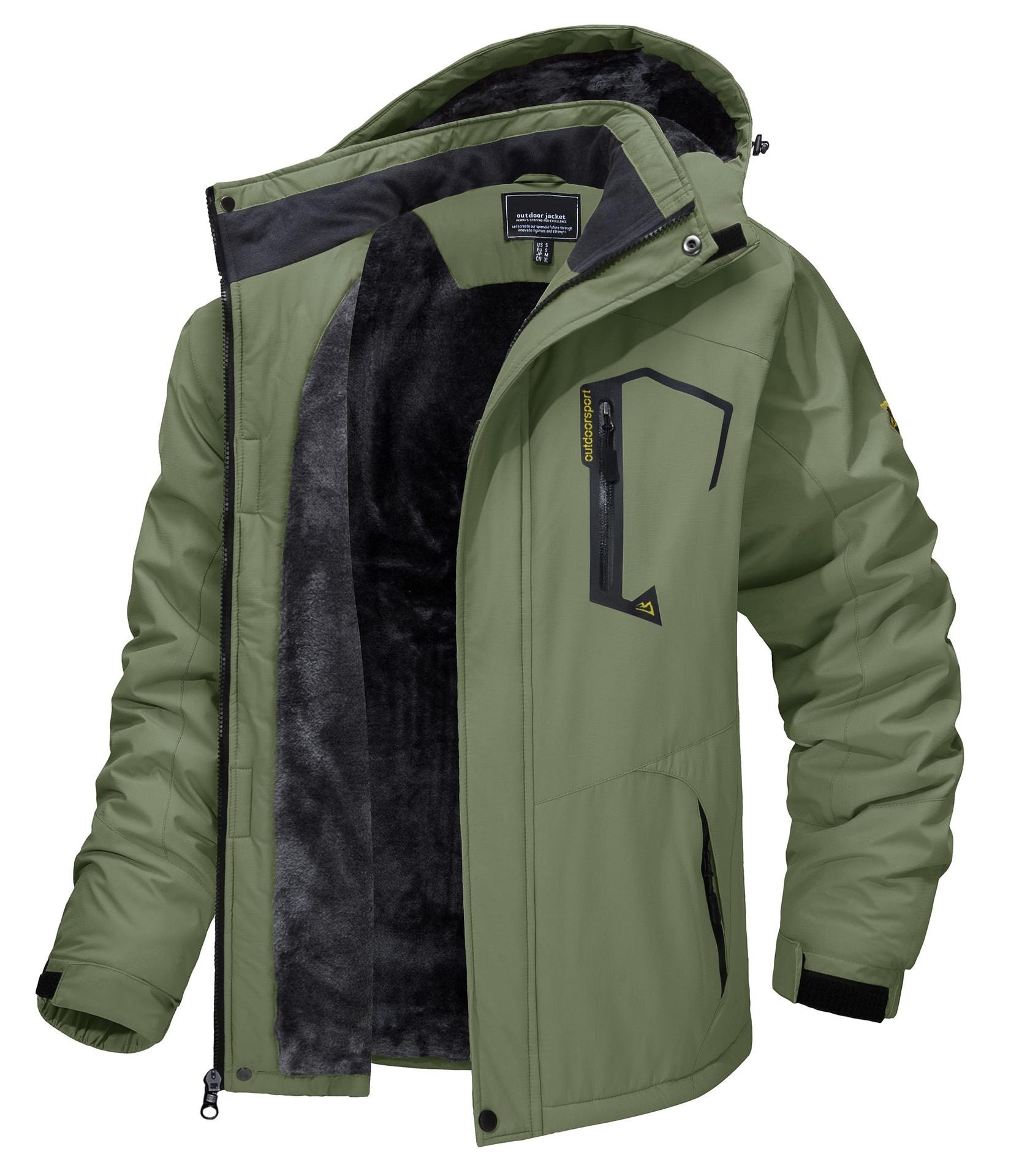 New Autumn And Winter Thickening Thermal And Windproof Waterproof Hooded Men's Jacket