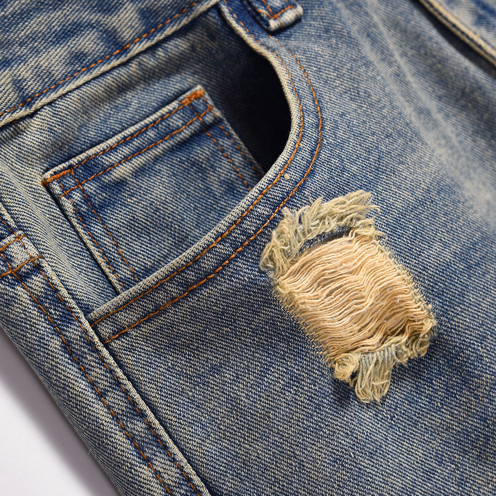 American Retro Fashion And Personalized Jeans For Men