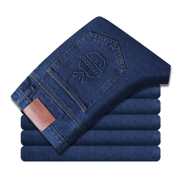 Men's Jeans Cotton Non-stretch Wear-resistant Work Pants Straight-leg Pants