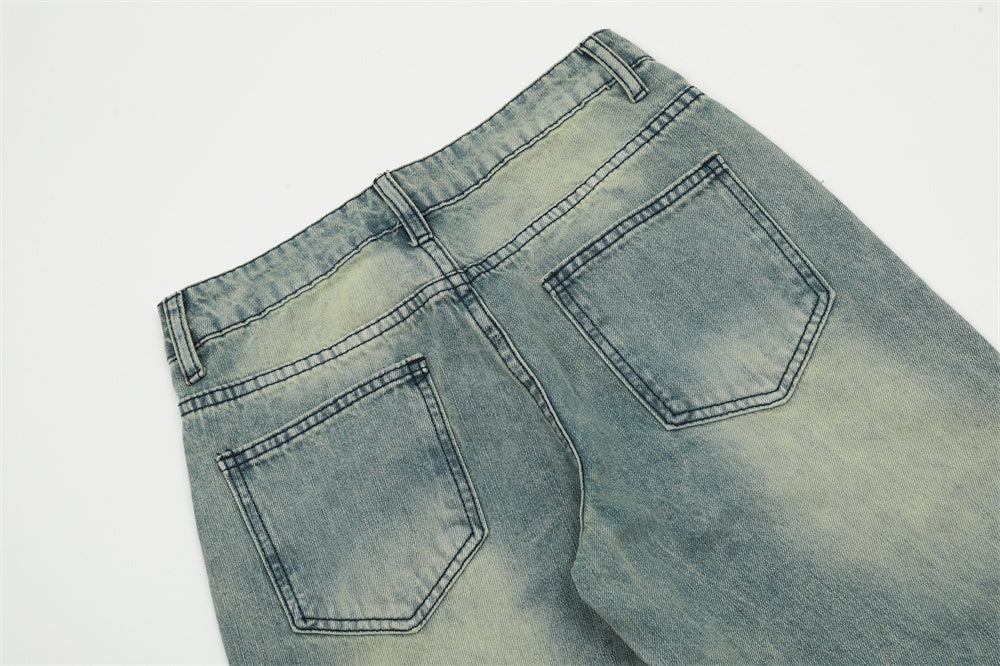 Fashion Personalized Washed White Jeans For Men
