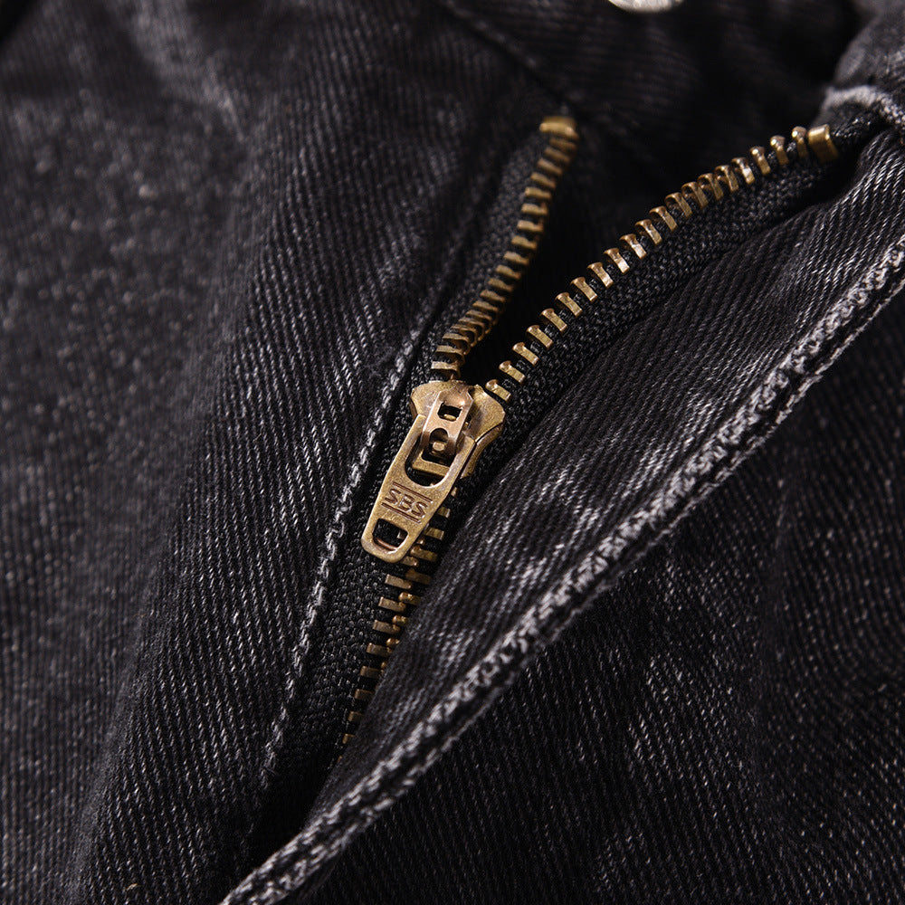 Fashion Wash Distressed Straight Jeans For Men