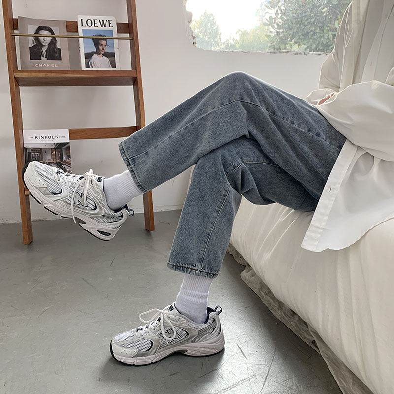 Loose Straight Spring American Retro Jeans Men