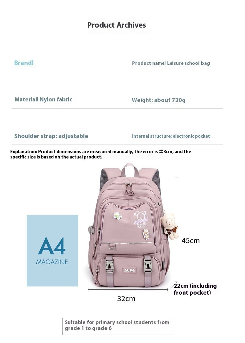 Large Capacity Lightweight Spine-protective Backpack