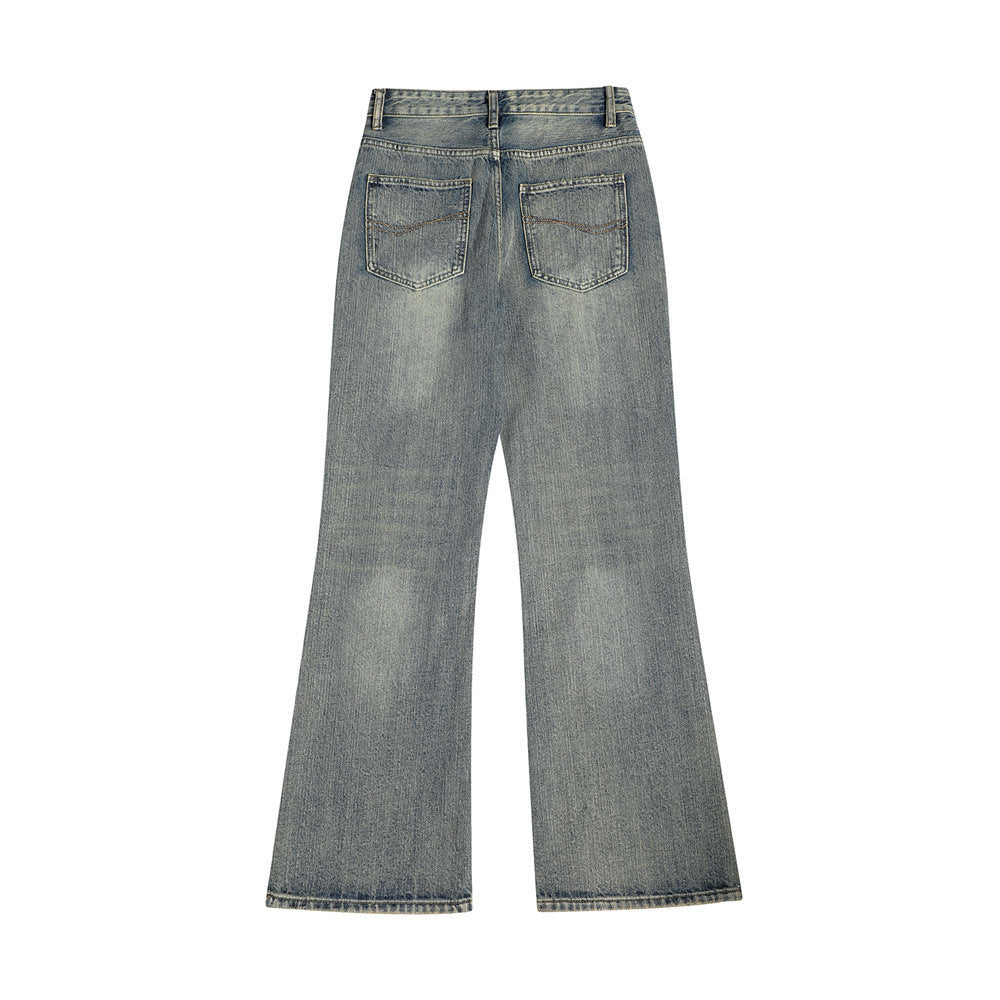 Vintage Wash Slightly Flared Jeans Men
