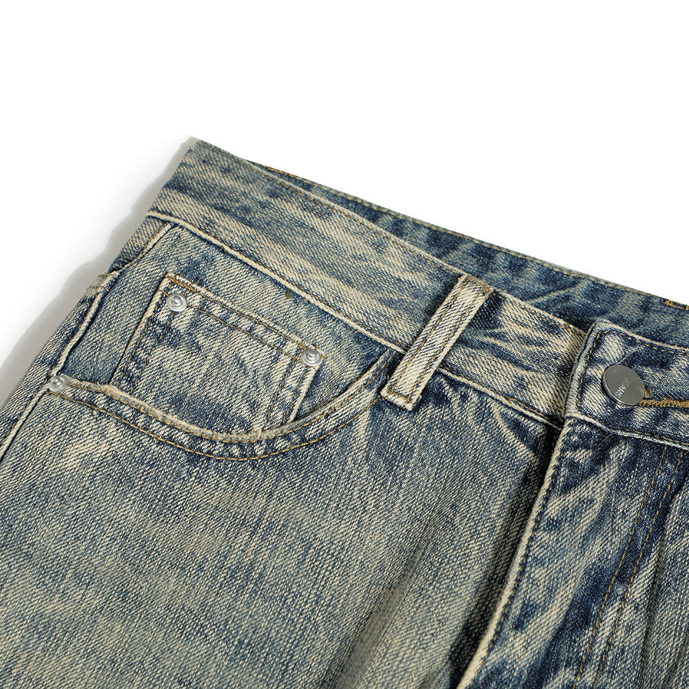 Vintage Wash Slightly Flared Jeans Men
