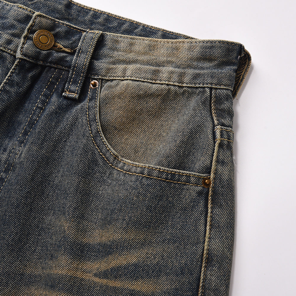 Fashion Wash Wide Leg Jeans For Men
