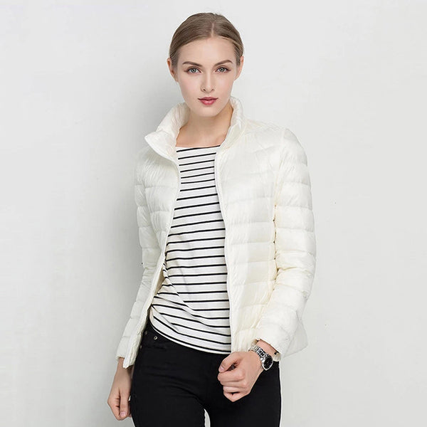 Standing Collar Slim Down Jacket