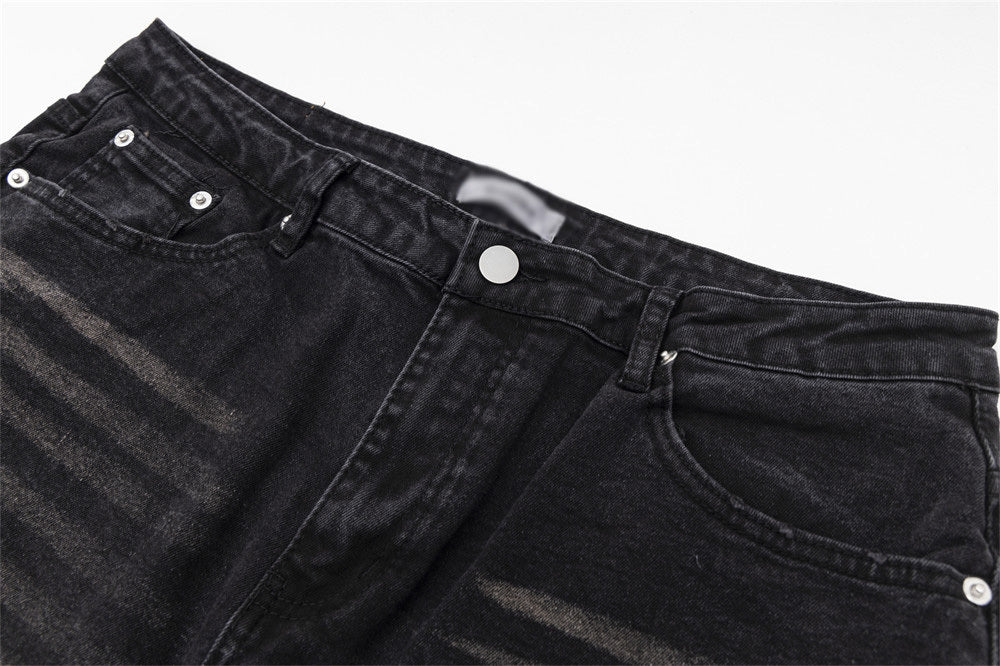 Fashion Washed Loose Wide Leg Jeans Men